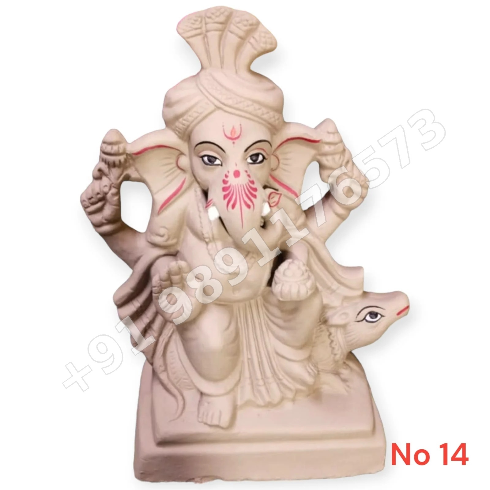 WATER SOLUBLE CLAY GANESHA IDOL